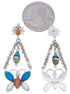 Butterfly Ladybug Multicolor Silver Jewelry Earrings MW76054